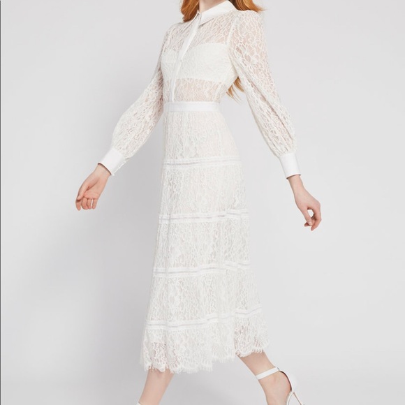 Alice + Olivia White Lace Dress - Picture 7 of 7